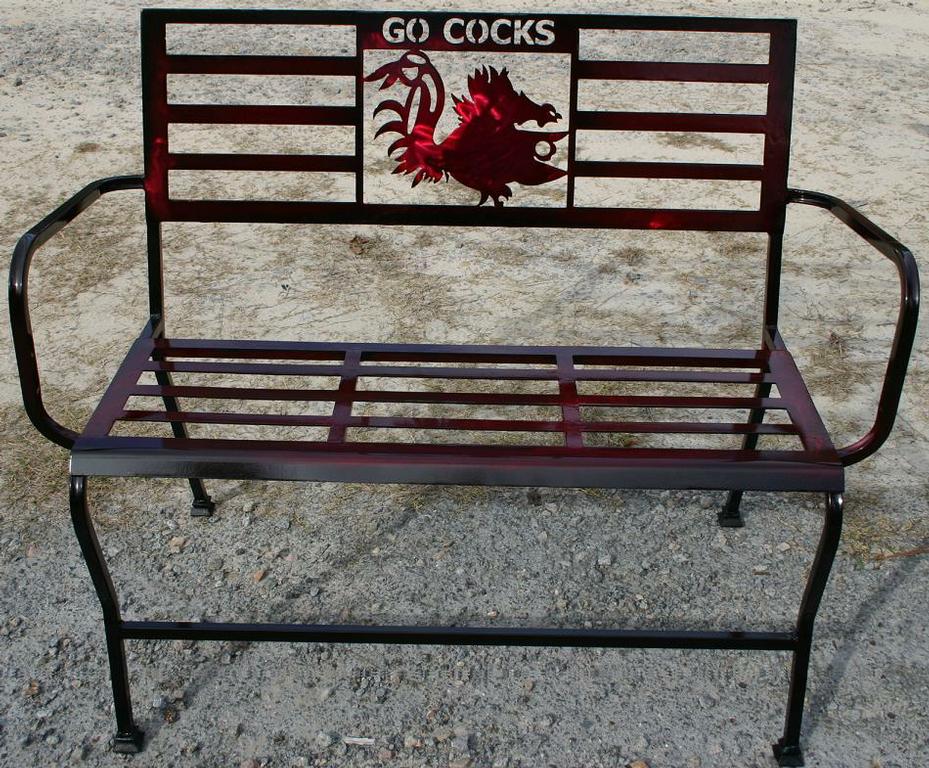 USC Gamecock Bench from Ornamental Iron Works in Lexington, SC 29073